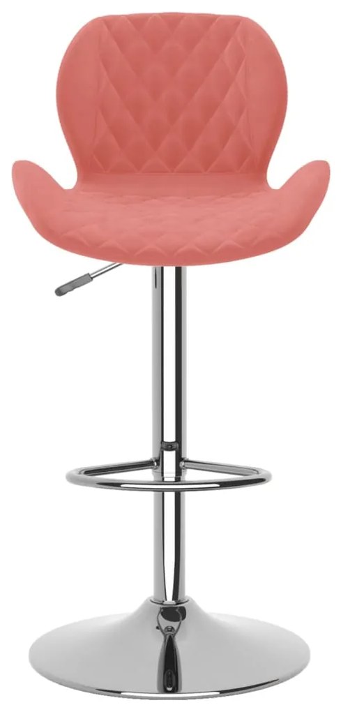 Bancos de bar 2 pcs veludo rosa