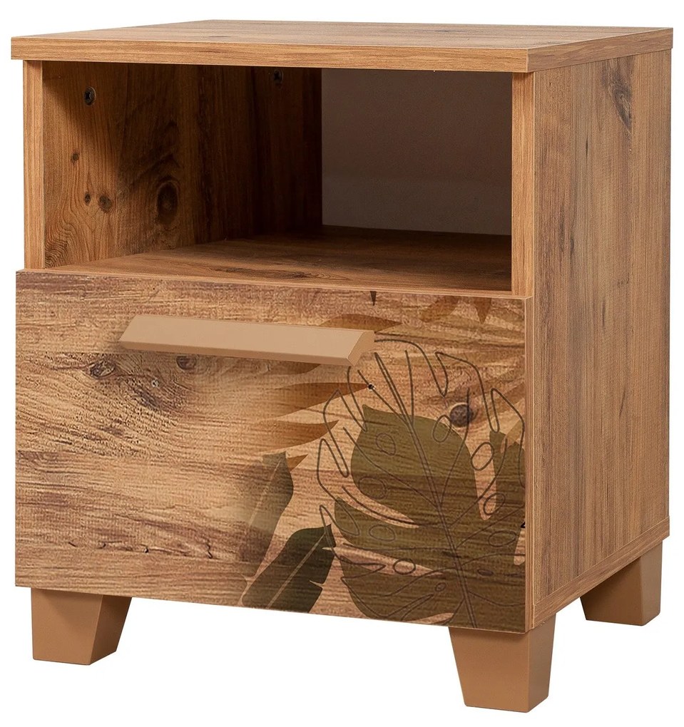 Mesa de Cabeceira Leva Alfa – Pinho Atlântico – 45x52x40 cm