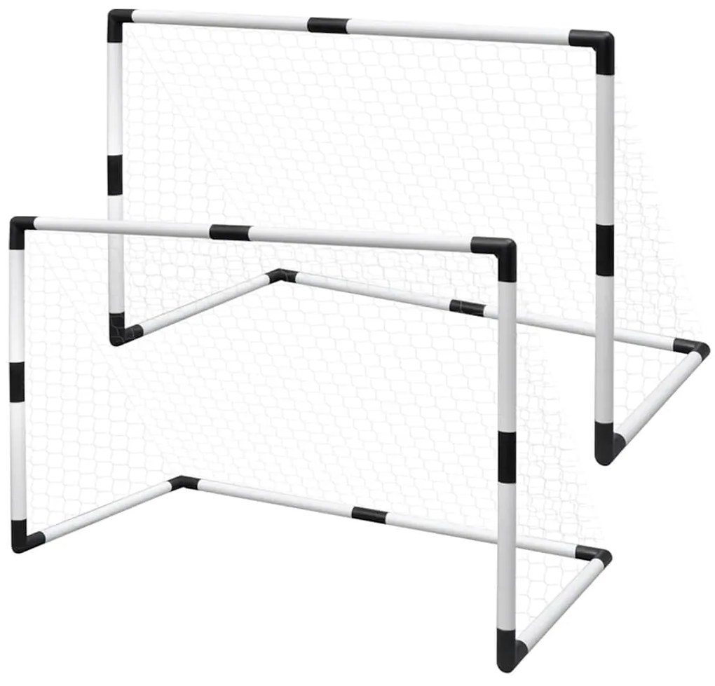 Conjunto de mini balizas de futebol para criança 2 pcs 91,5x48x61 cm