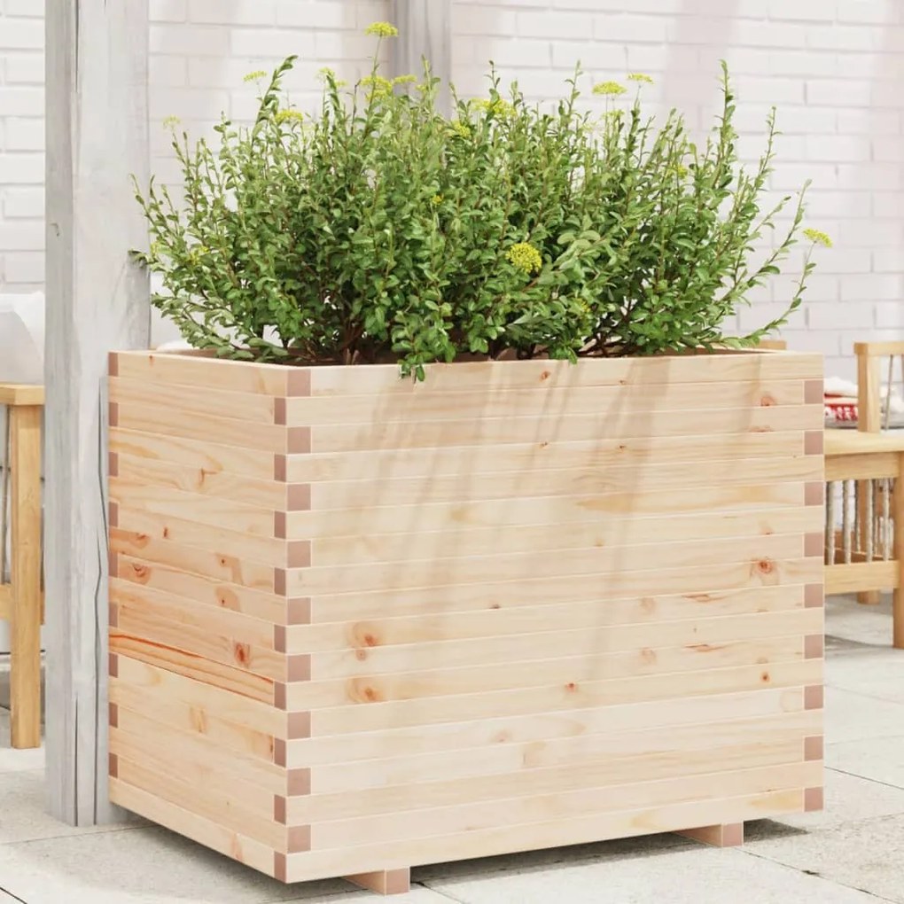 vidaXL Vaso/floreira de jardim 90x60x72 cm madeira de pinho maciça