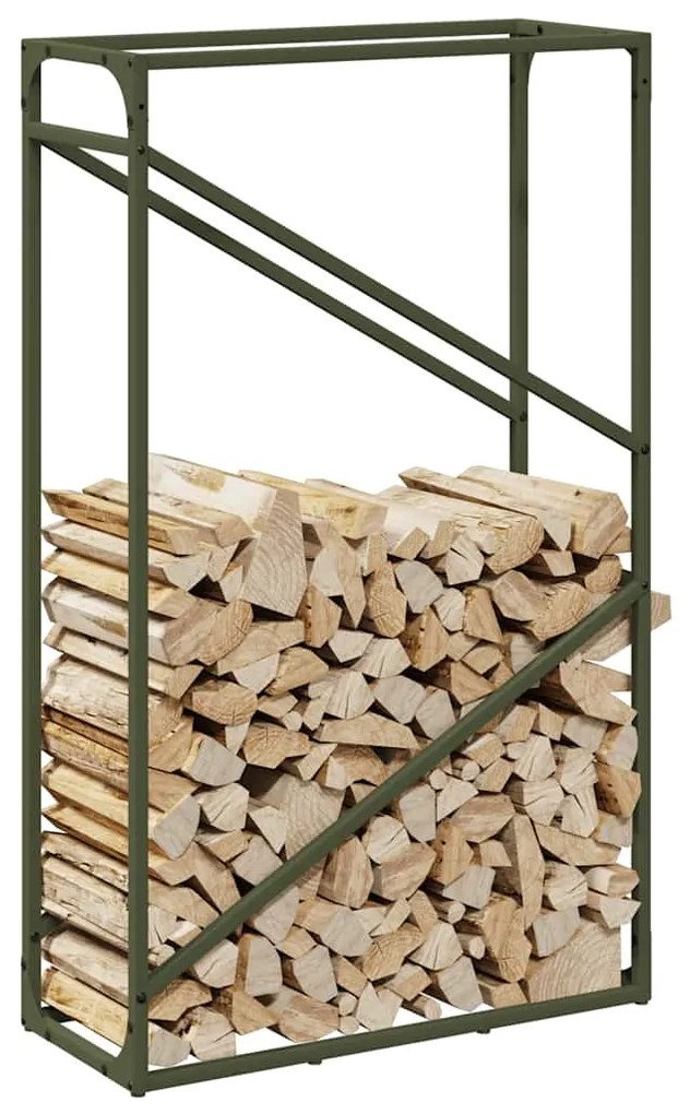 Suporte para lenha aço laminado a frio verde azeitona