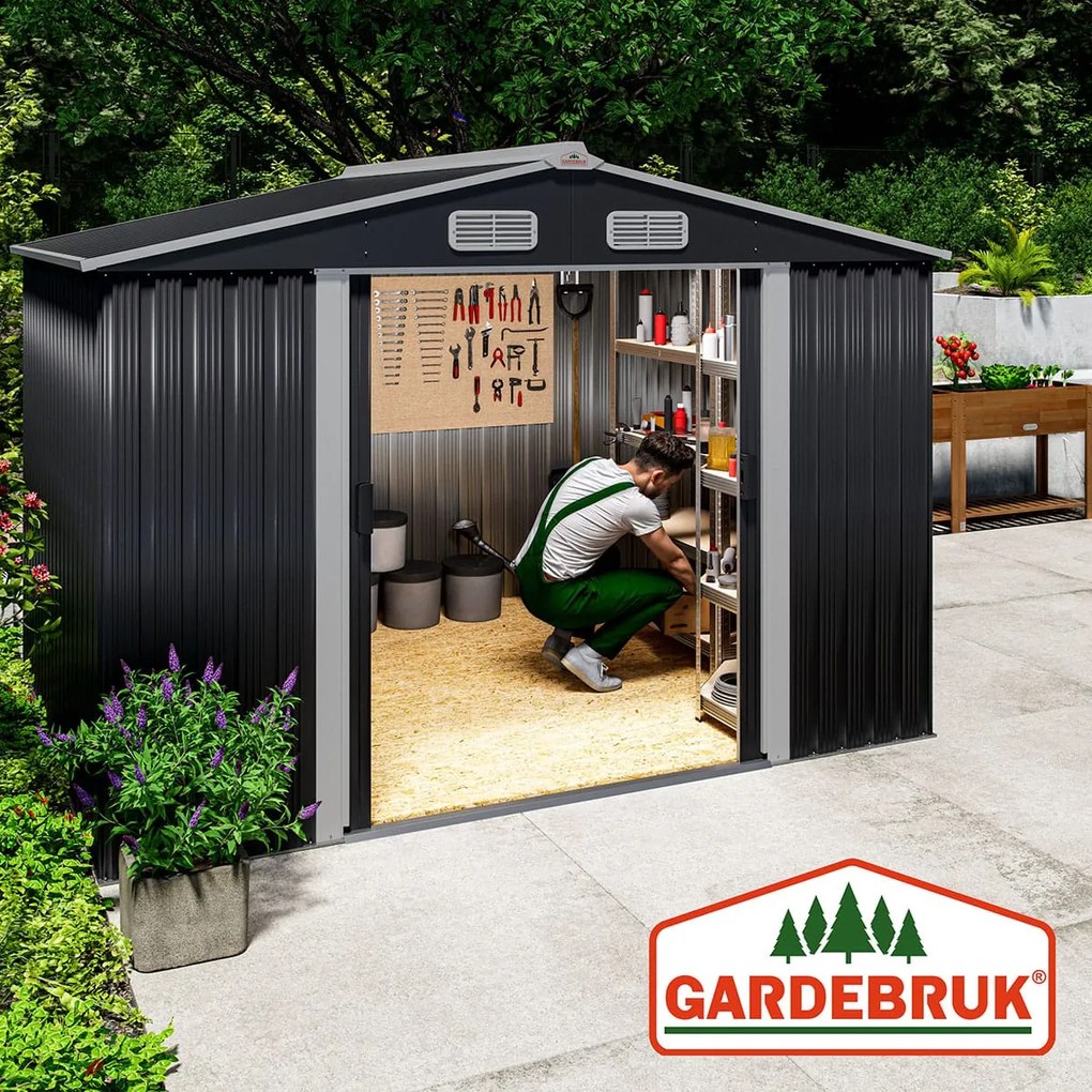 Abrigo Jardim de ferramentas em metal 257x205x177,5cm antracite
