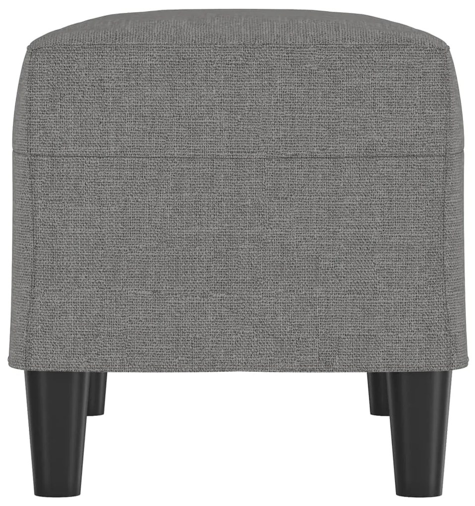 Banco 70x35x41 cm tecido cinzento-escuro