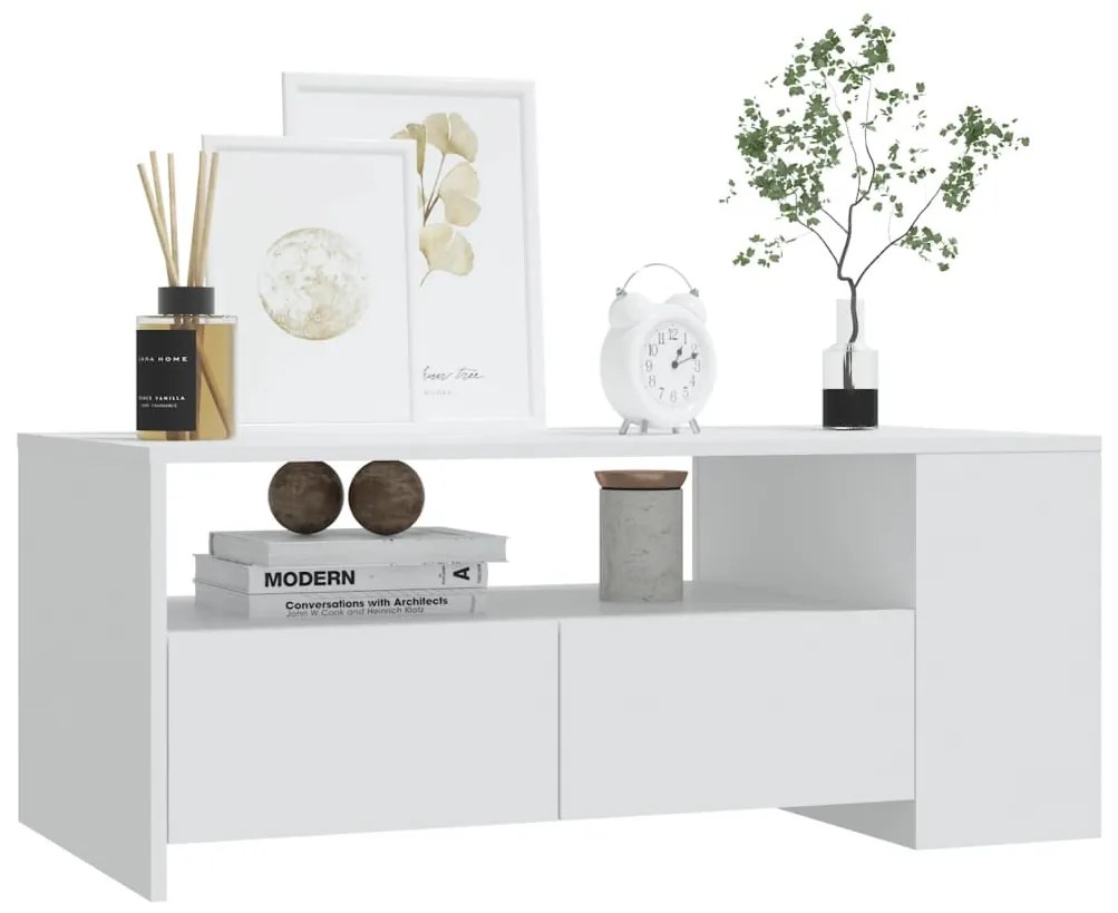 Mesa de centro 102x55x42 cm derivados de madeira branco