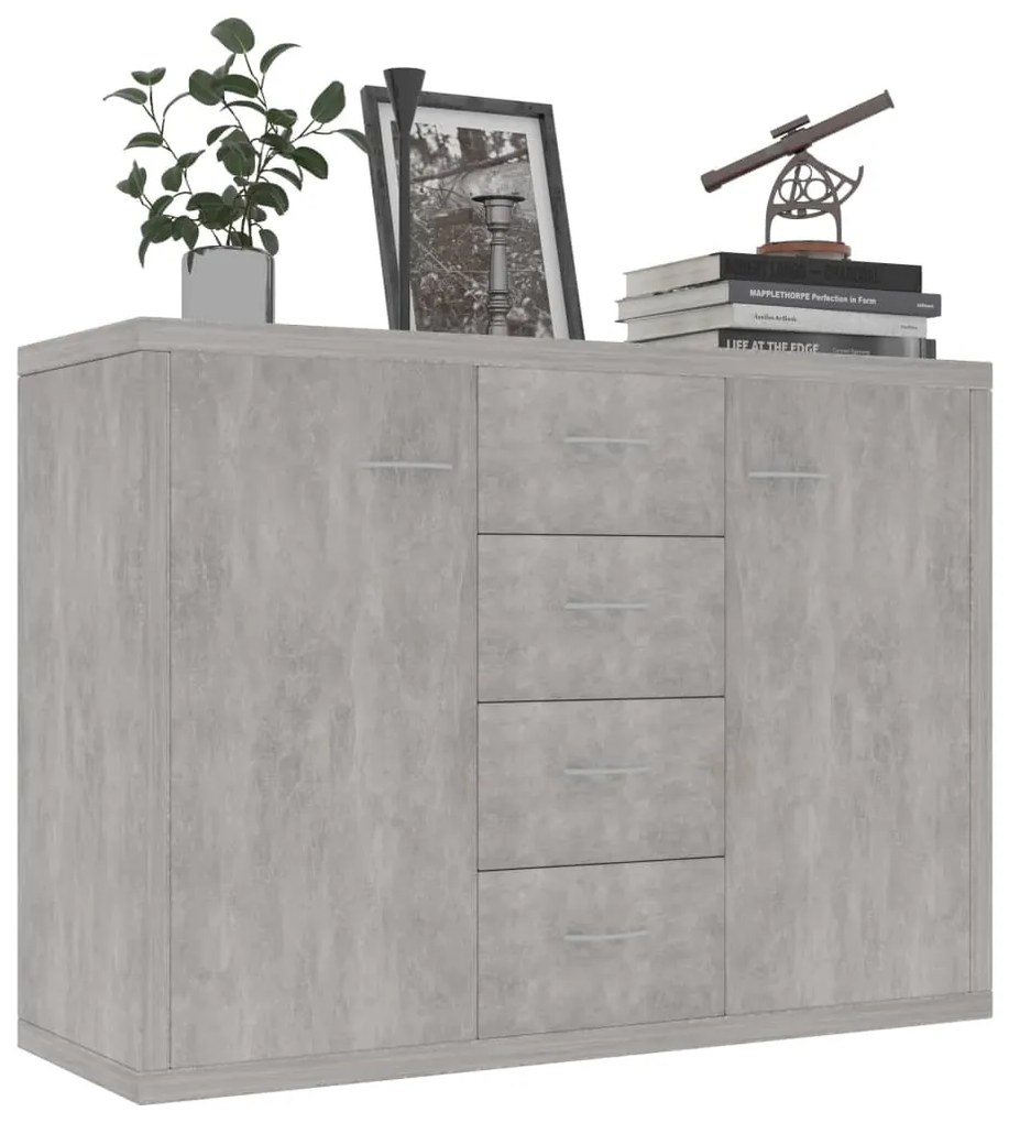 Aparador 88x30x65 cm contraplacado cinzento cimento