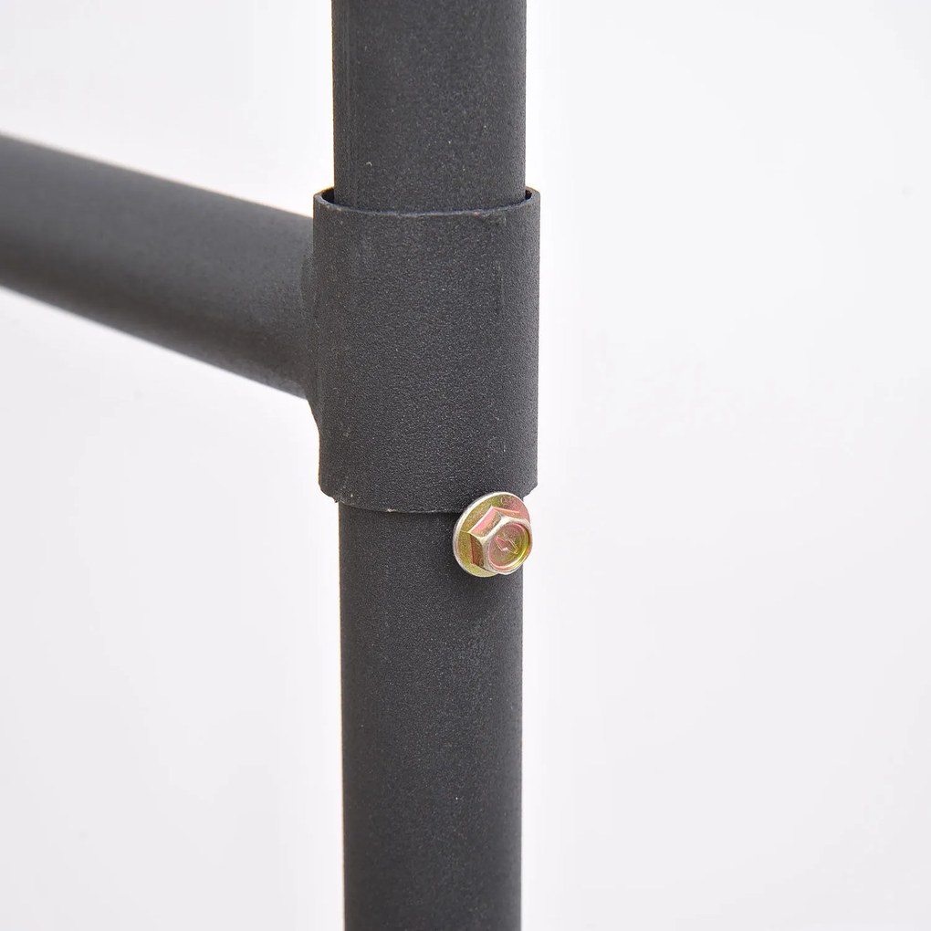 Suporte para cabide roupa 120x60x150 cm Tubo de ferro 4 rodas Homcom