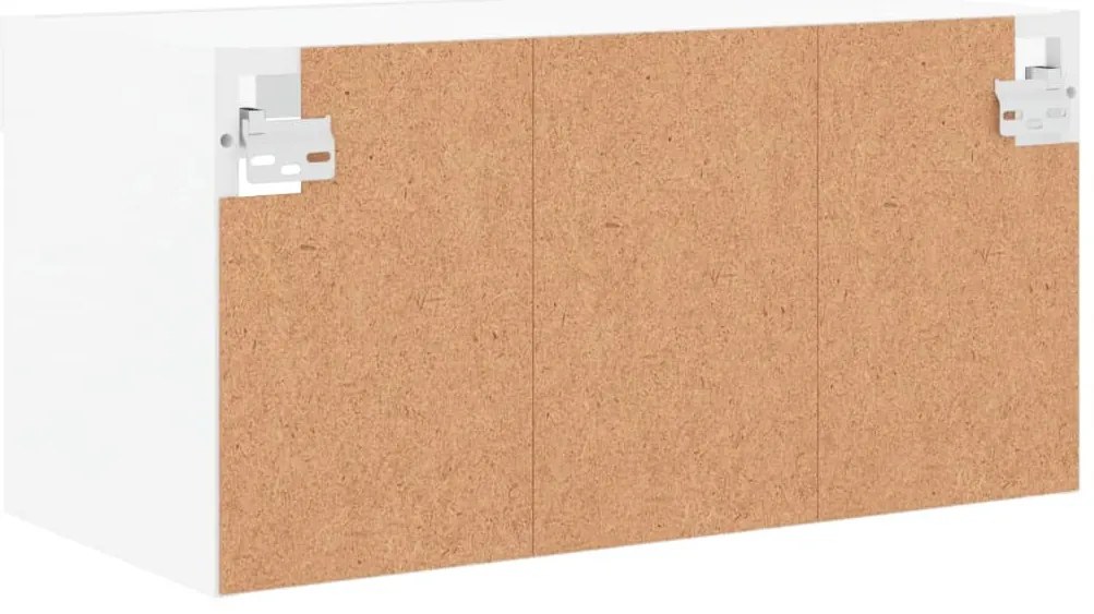 Móvel de TV com luzes LED 60x30x30 cm branco