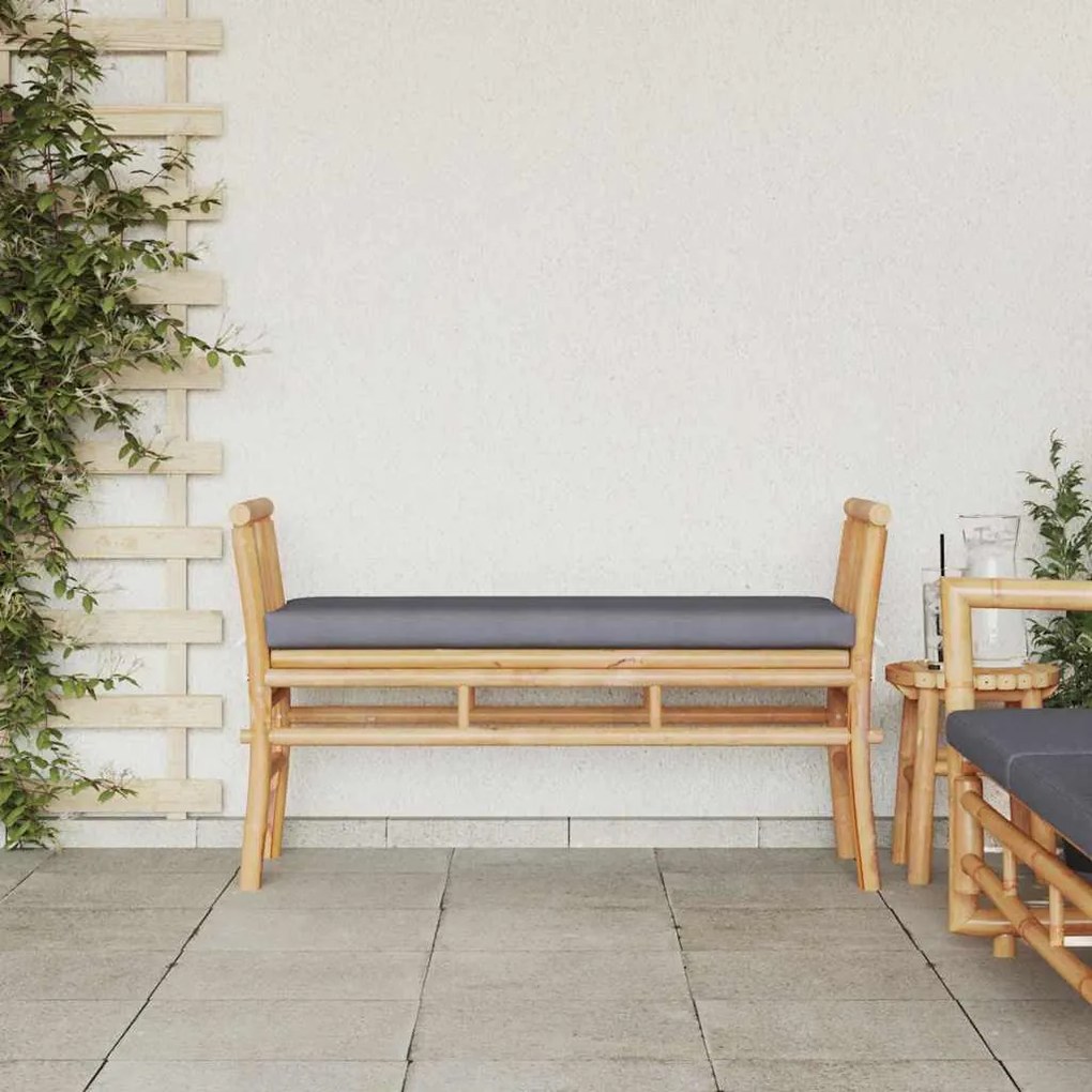 Banco de Jardim vidaXL com Almofada de 110 cm em Bambu