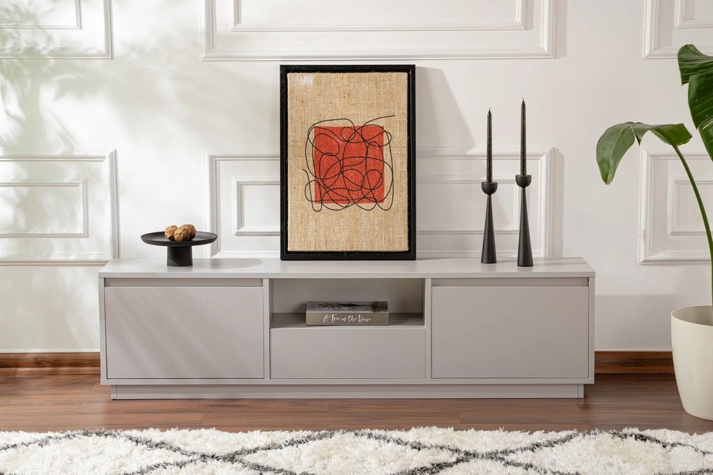 Móvel de TV Vanguard – Cinzento – 160x42x29,5 cm