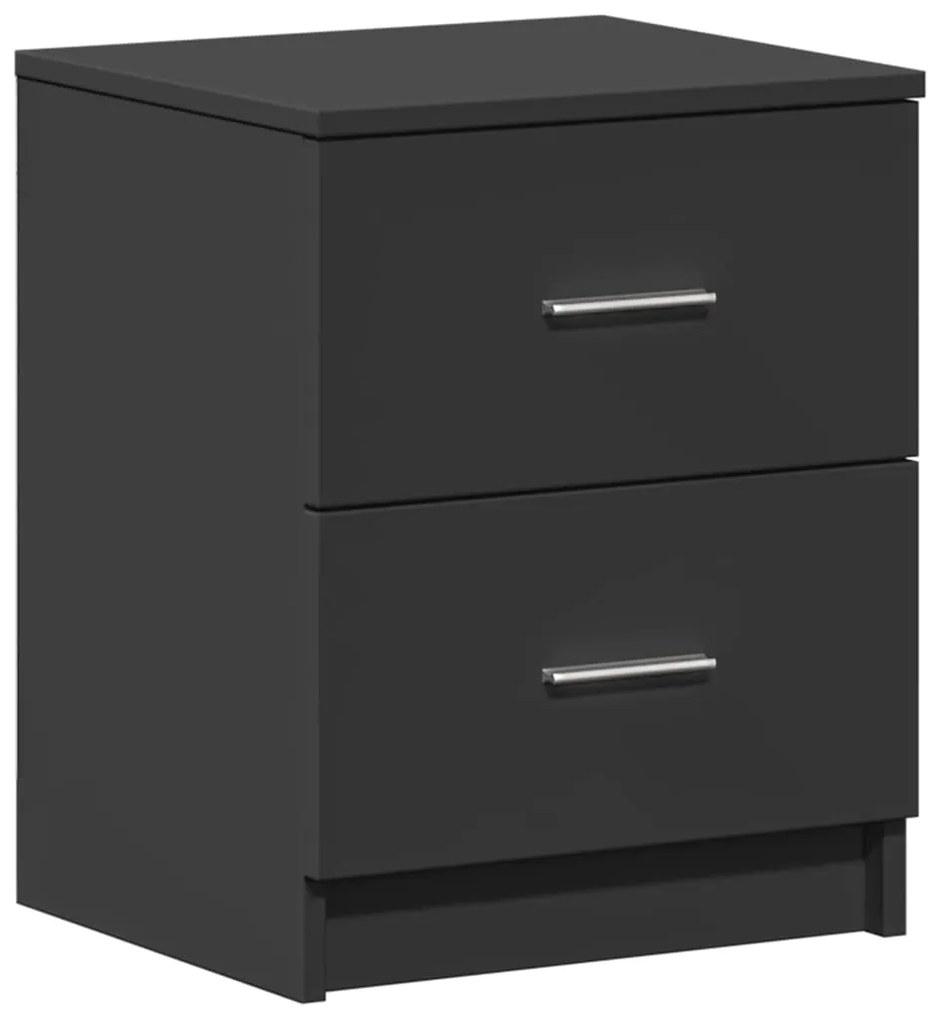 Mesas de cabeceira 2 pcs com 2 gavetas 40x36x50 cm preto