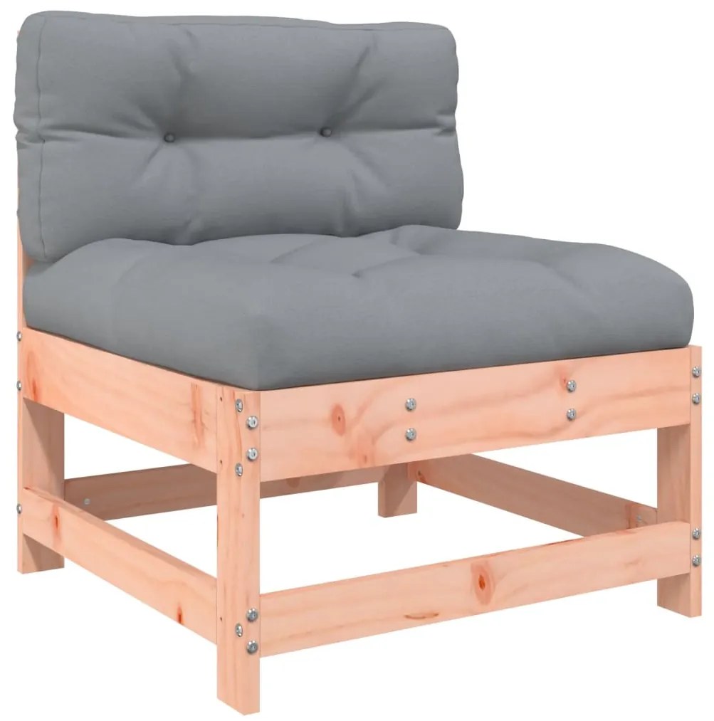 7 pcs conjunto lounge de jardim com almofadões douglas maciça