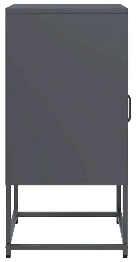 Mesa de cabeceira 36x39x78 cm aço laminado a frio antracite