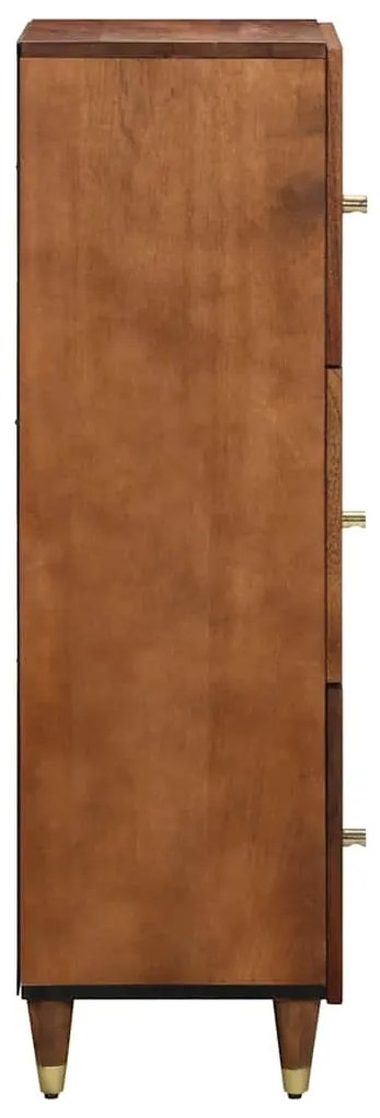 Armário Alto Castanho mel com detalhes em dourado