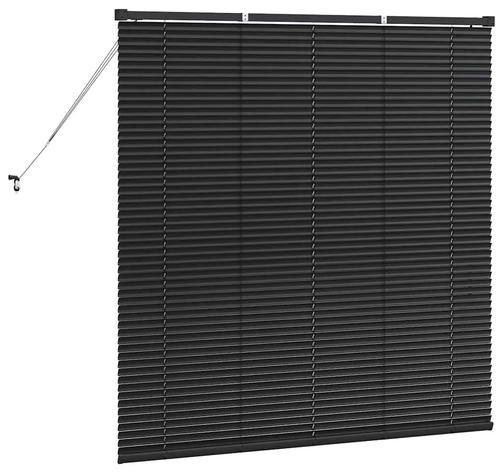 Persiana de Janela com cortinas Outros Manual Preto 80 x 130 cm Alumín