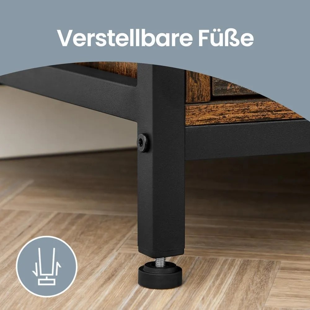 Móvel de TV até 65 polegadas 147 x 40 x 50 cm, com bastante espaço de arrumação castanho-preto