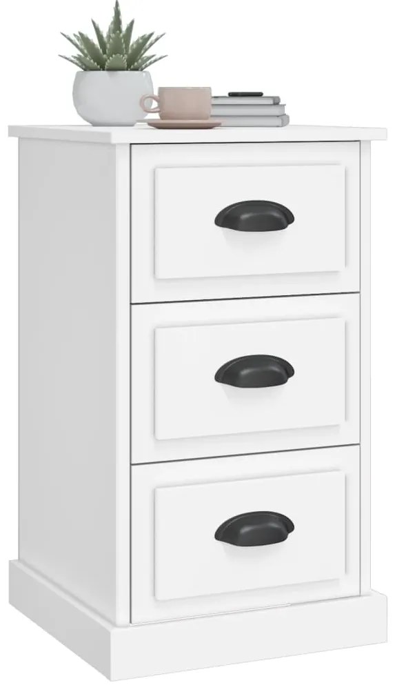 Mesa de cabeceira 39x39x67 cm derivados de madeira branco
