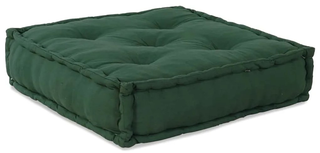 Pufe modular 70x70x54 cm tecido verde