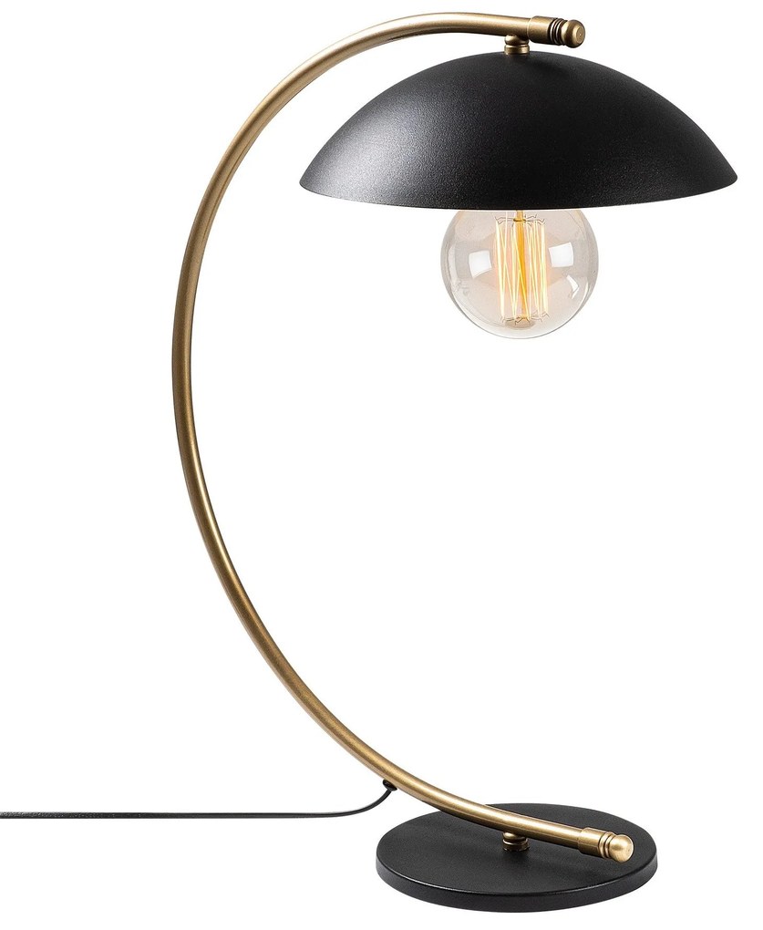 Candeeiro de Mesa Sıvani – Preto e Dourado – 26 x 43 cm