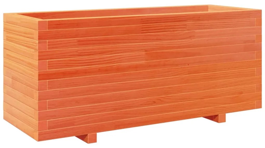 Vaso/floreira jardim 110x40x49,5 cm pinho maciço castanho mel
