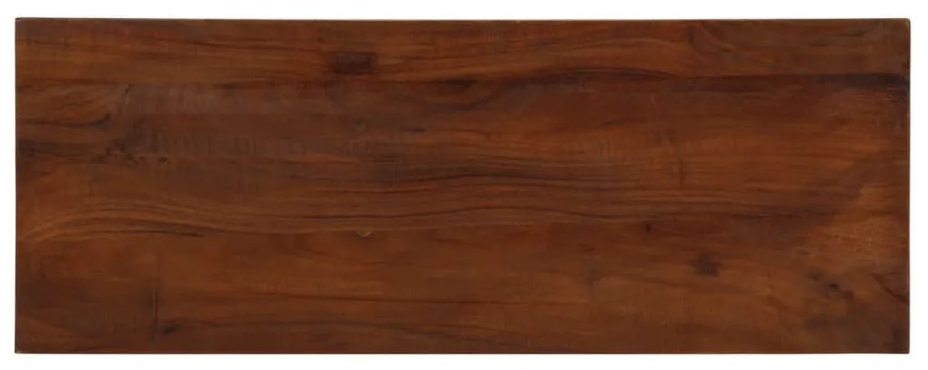 vidaXL Tampo de mesa retangular 90x30x3,8 cm madeira recuperada maciça