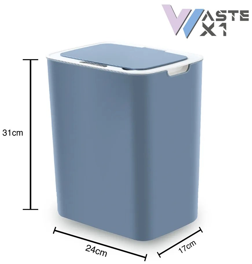 Caixote Lixo Inteligente Sensor 14L Azul Biwond