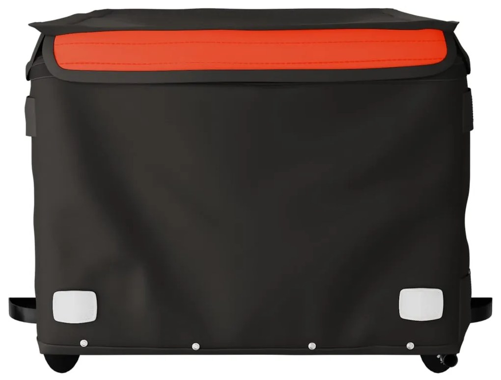 Reboque para bicicleta 45 kg ferro preto e laranja