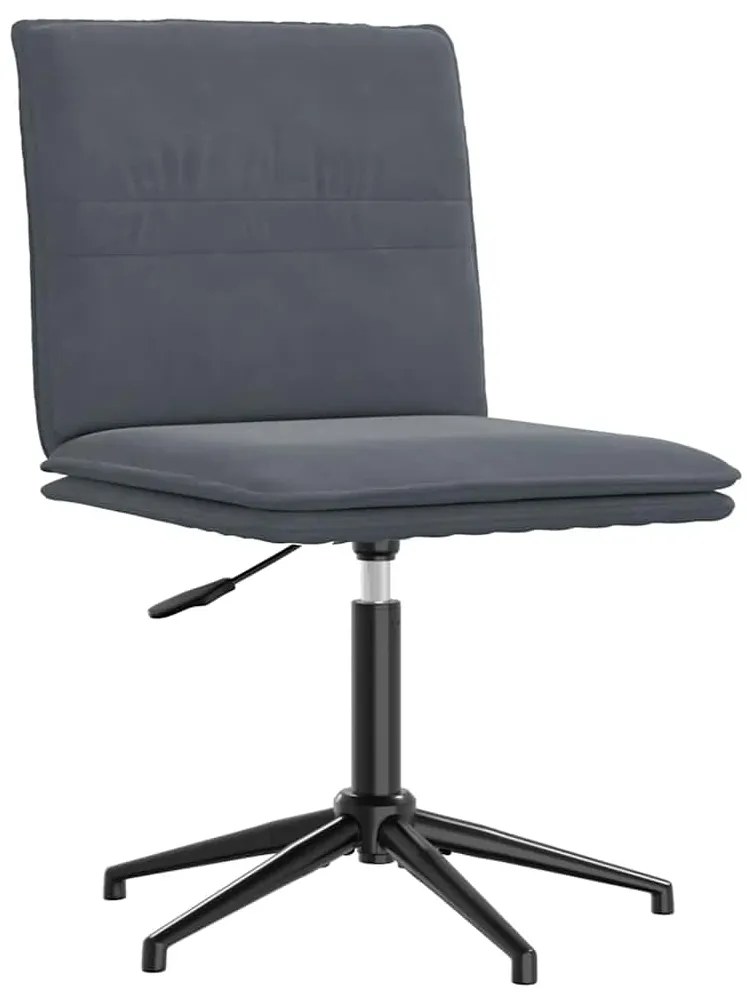 Cadeiras de jantar 6 pcs veludo cinzento-escuro