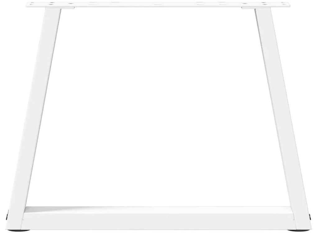 Pés para mesa de centro em V 2 peças Branco 70x(42-43,3) cm Aço