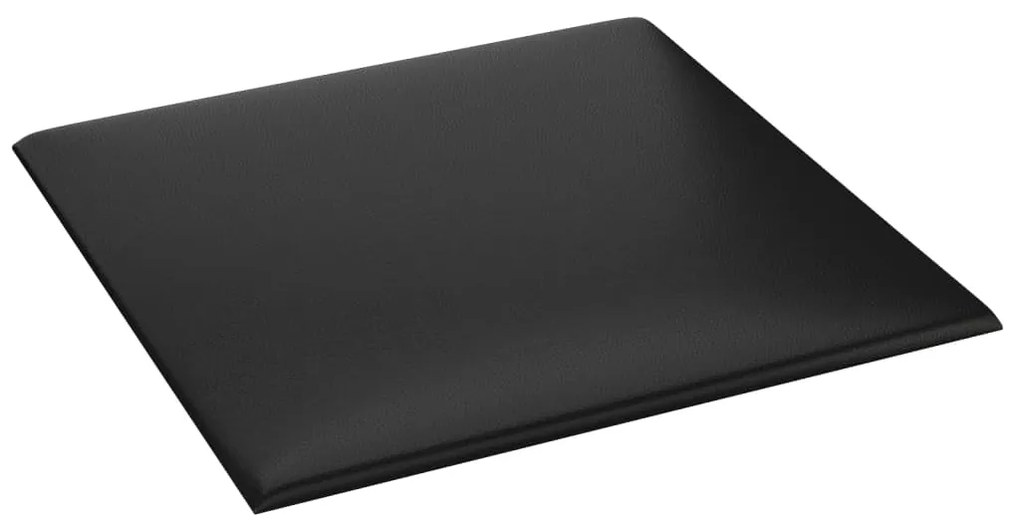Painel parede 12 pcs 30x30cm couro artificial 1,08 m² cor preto