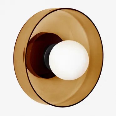 Aplique De Parede Para Casa De Banho Jaxal Ø25 Cm & Castanho Fumado - Sklum