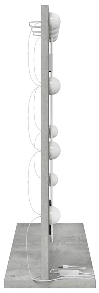 Espelho de Vanidade com Luzes LED Cinza Betão 60x55x18 cm