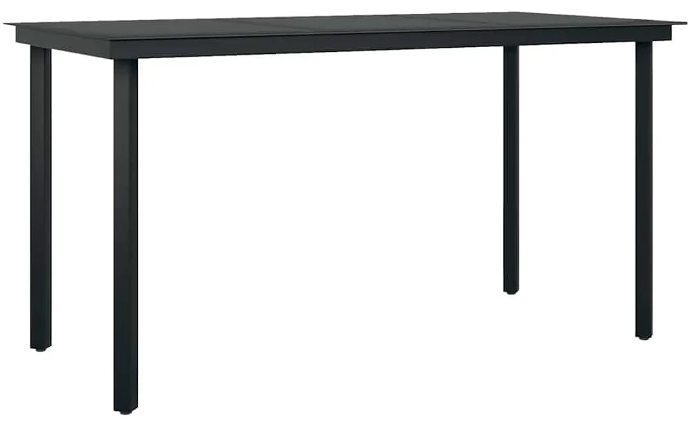 Conjunto jantar jardim 5 peças almofadas vidro vime PE castanho