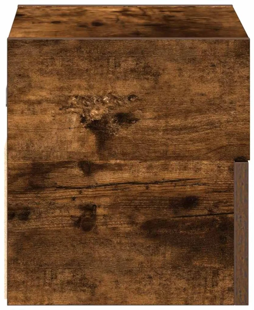 Mesa de cabeceira de parede 45x26x28,5 cm carvalho fumado