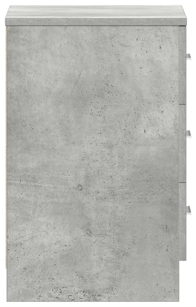 Mesas cabeceira 2pcs 38x35x56cm derivados madeira cinza cimento