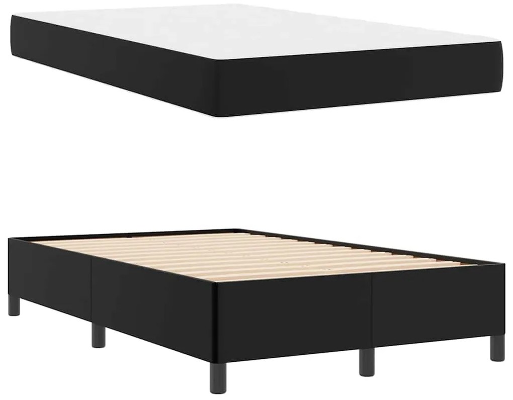 Estrutura de cama com colchão Preto 120 x 190 cm