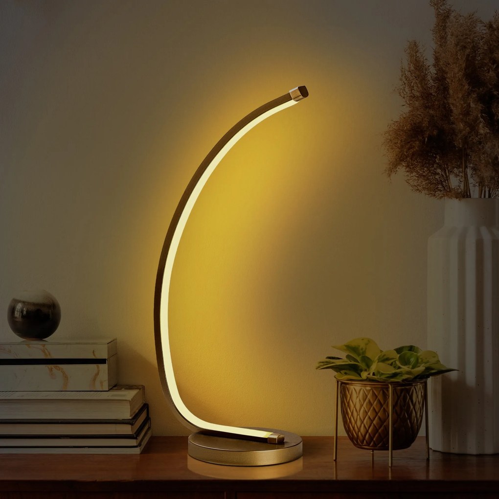 Candeeiro de Mesa Bevel – Dourado – 18 cm x 43 cm x 13 cm