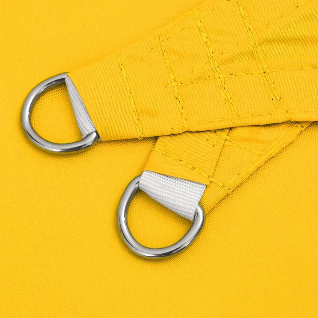 Para-sol estilo vela tecido oxford triangular 5x5x6 m amarelo