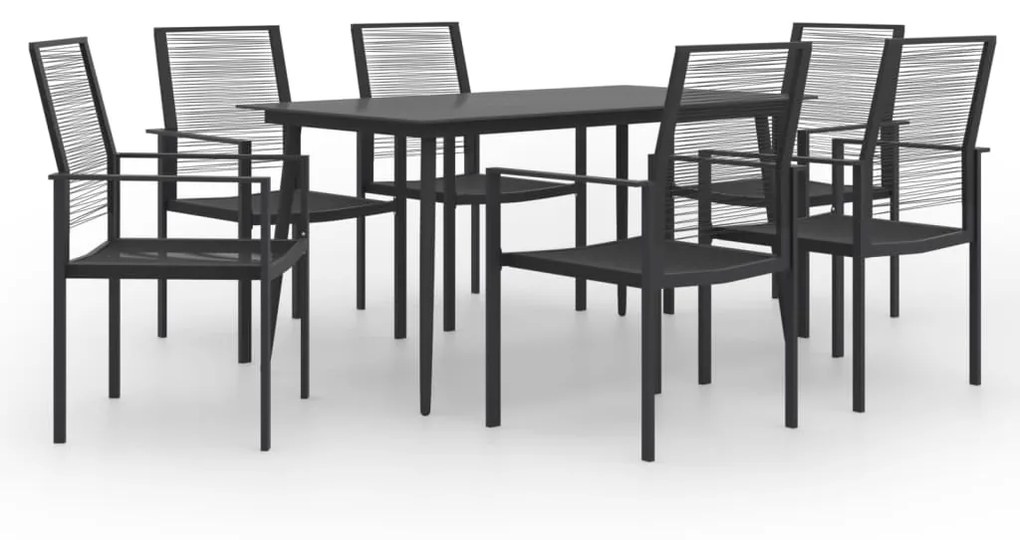 vidaXL 7 pcs conjunto de jantar para jardim