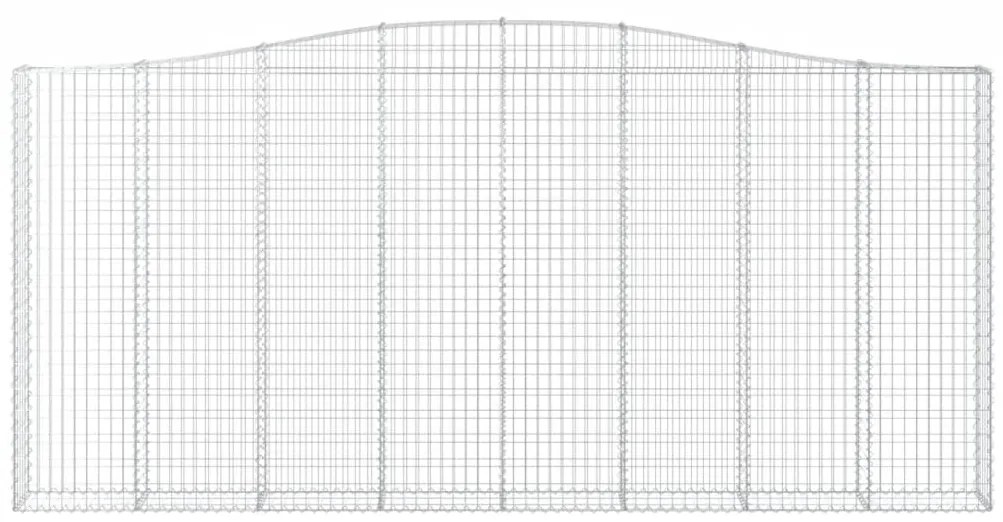 Cestos gabião arqueados 3pcs 400x30x180/200cm ferro galvanizado