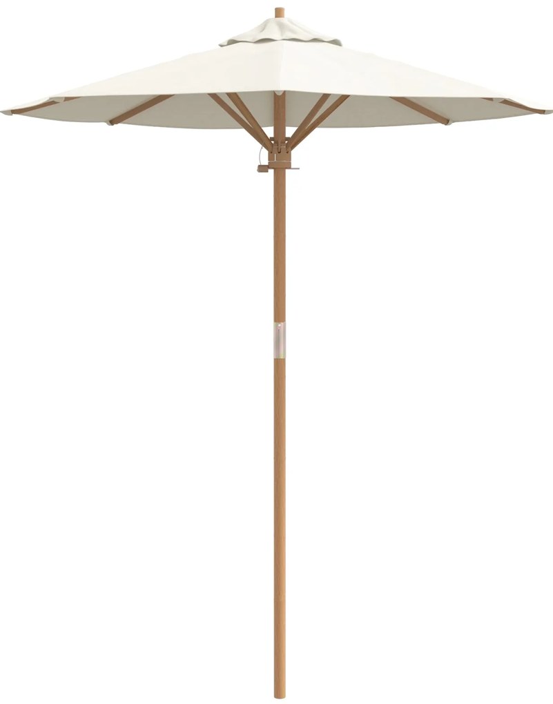 Guarda-sol de Jardim Creme Branco 180x230 cm Bambu