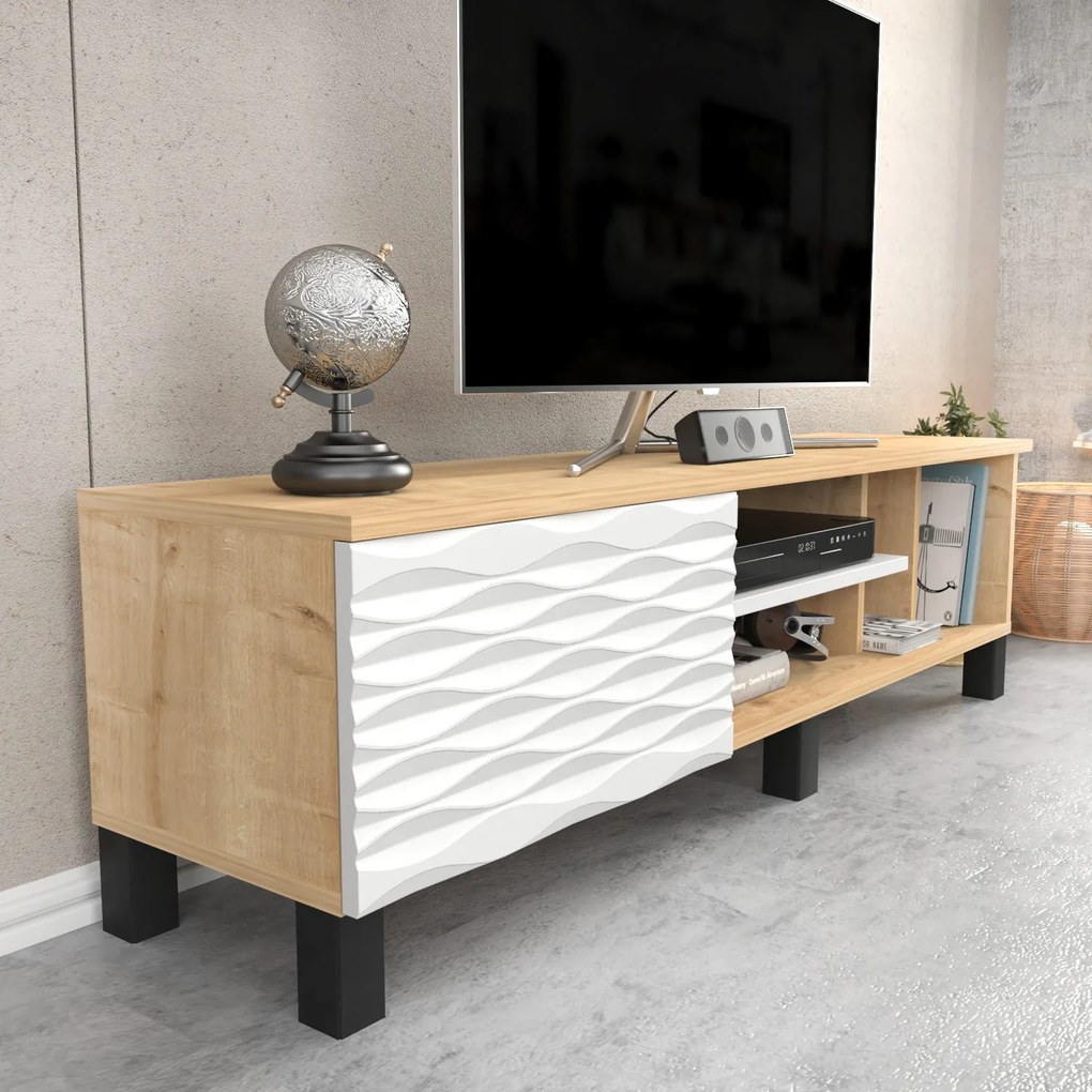 Móvel TV Olyo – Branco Safira – 140x35x40,3 cm