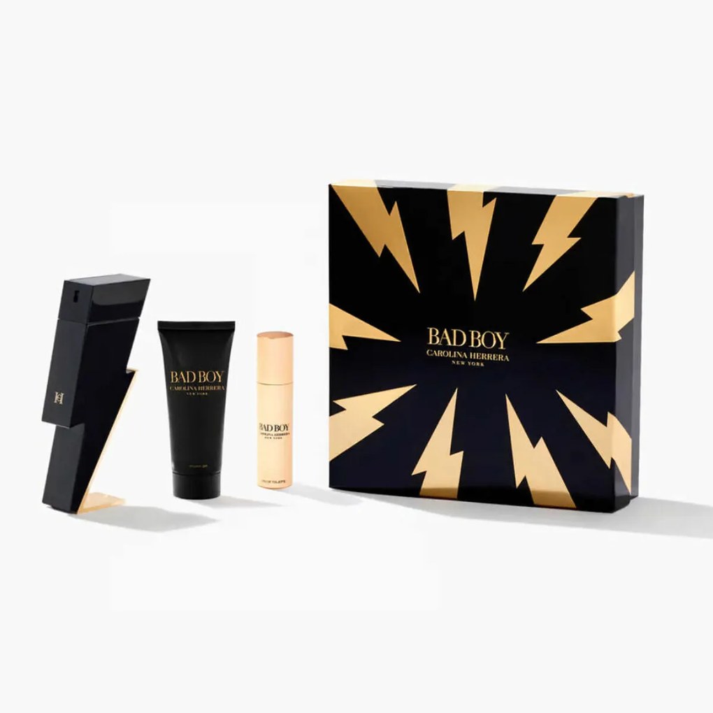 Conjunto de Perfume Homem Carolina Herrera Bad Boy 3 Peças (3 pcs)