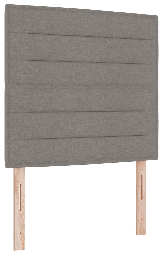 Cama Box Spring com Colchão Taupe 80x200 cm Tecido