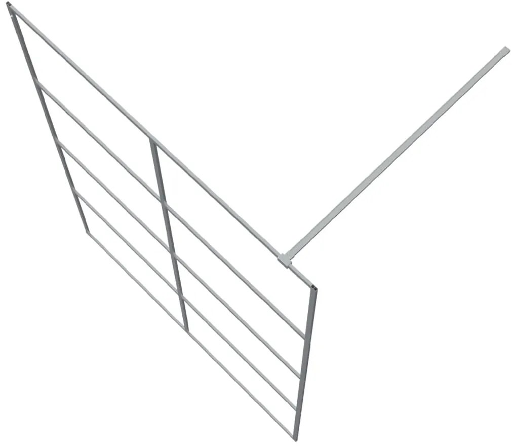 Divisória de chuveiro 140x195cm vidro transparente ESG prateado