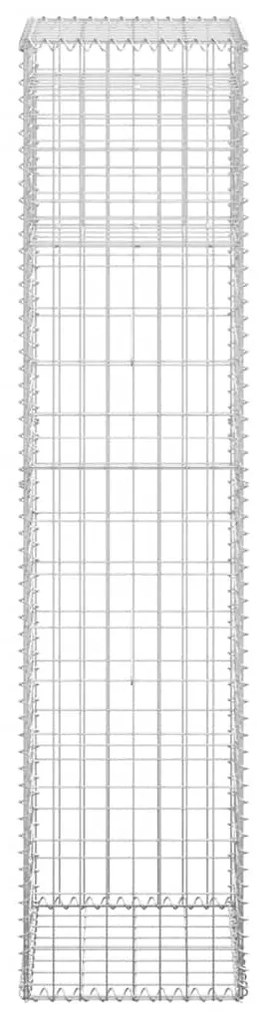 Postes/cestos gabião 2 pcs 40x40x180 cm ferro