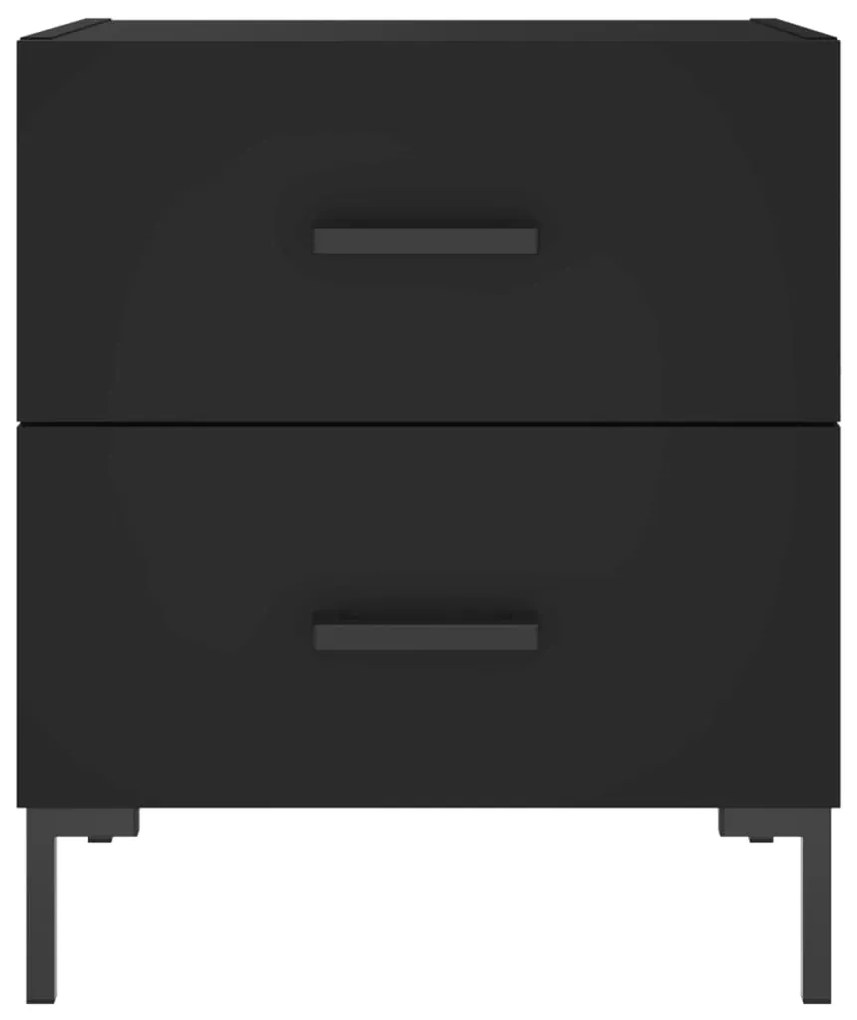 Mesas de cabeceira 2 pcs 40x35x47,5 cm deriv. de madeira preto
