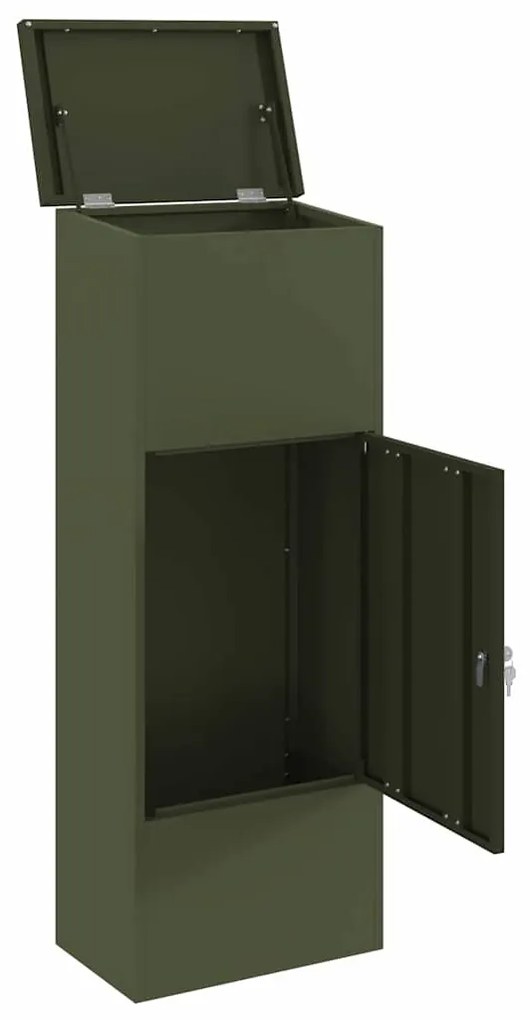 Caixa para entrega de pacotes Verde-oliva 44,5 x 29 x 110,5 cm
