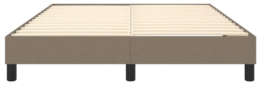 Cama sem colchão 140x190 cm tecido castanho-acinzentado