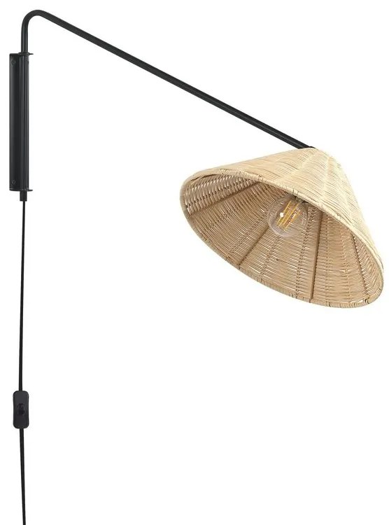 Candeeiro de parede em rattan natural PALENA Beliani