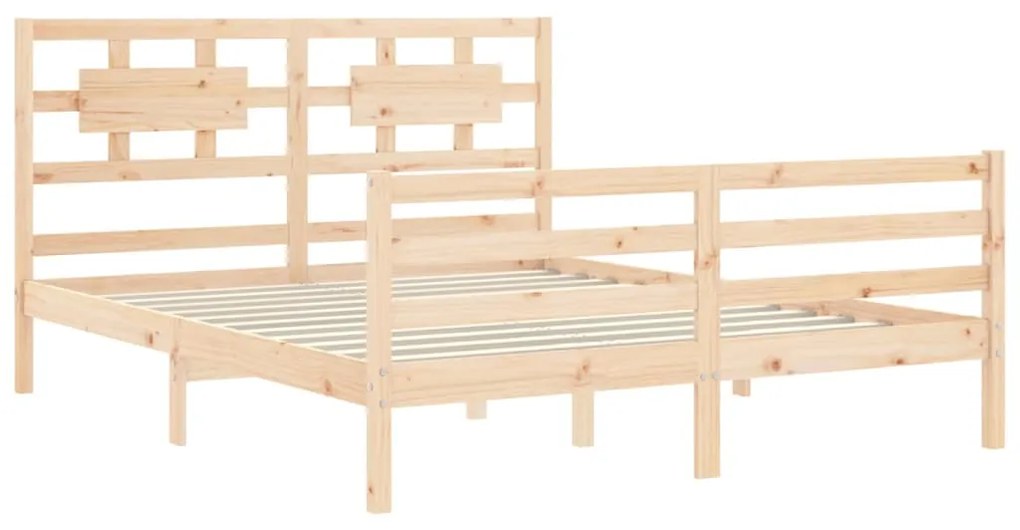 Estrutura de cama King Size com cabeceira madeira maciça